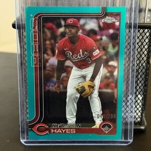2025 Topps Chrome Update Series - Ke'Bryan Hayes #USC13 Aqua Refractor /299